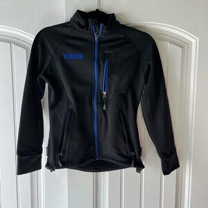 Yamaha Black Jacket with Blue Trim